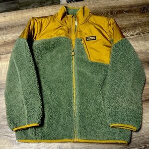 Marmot Olive and Mustard Fleece Jacket